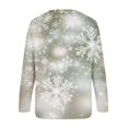 thumbnail image 4 of Women's Oversized Christmas Snowflake Sweatshirt - Funny Graphic Crewneck Long Sleeve Pullover, Soft Cotton-Polyester Holiday Top, 4 of 5