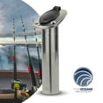 thumbnail image 5 of Five Oceans Flush-Mount Fishing Rod Holder 90-Degree Top Flange w/ Flip-up Cap, Open Base End Stainless Steel FO4498, 5 of 9