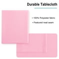 thumbnail image 6 of JIUZHEN Pink Tablecloth for Rectangle Tables - Waterproof and Spillproof Washable Fabric Table Cloth for Dining Room Kitchen Party, 52 x 70 Inch, 6 of 7