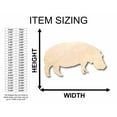 thumbnail image 2 of Unfinished Wood Hippopotamus Hippo Silhouette - Craft- up to 46" DIY 42" / 3/4", 2 of 3