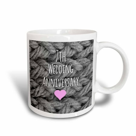 3dRose 7th Wedding Anniversary gift - Wool celebrating 7 years together Seventh...