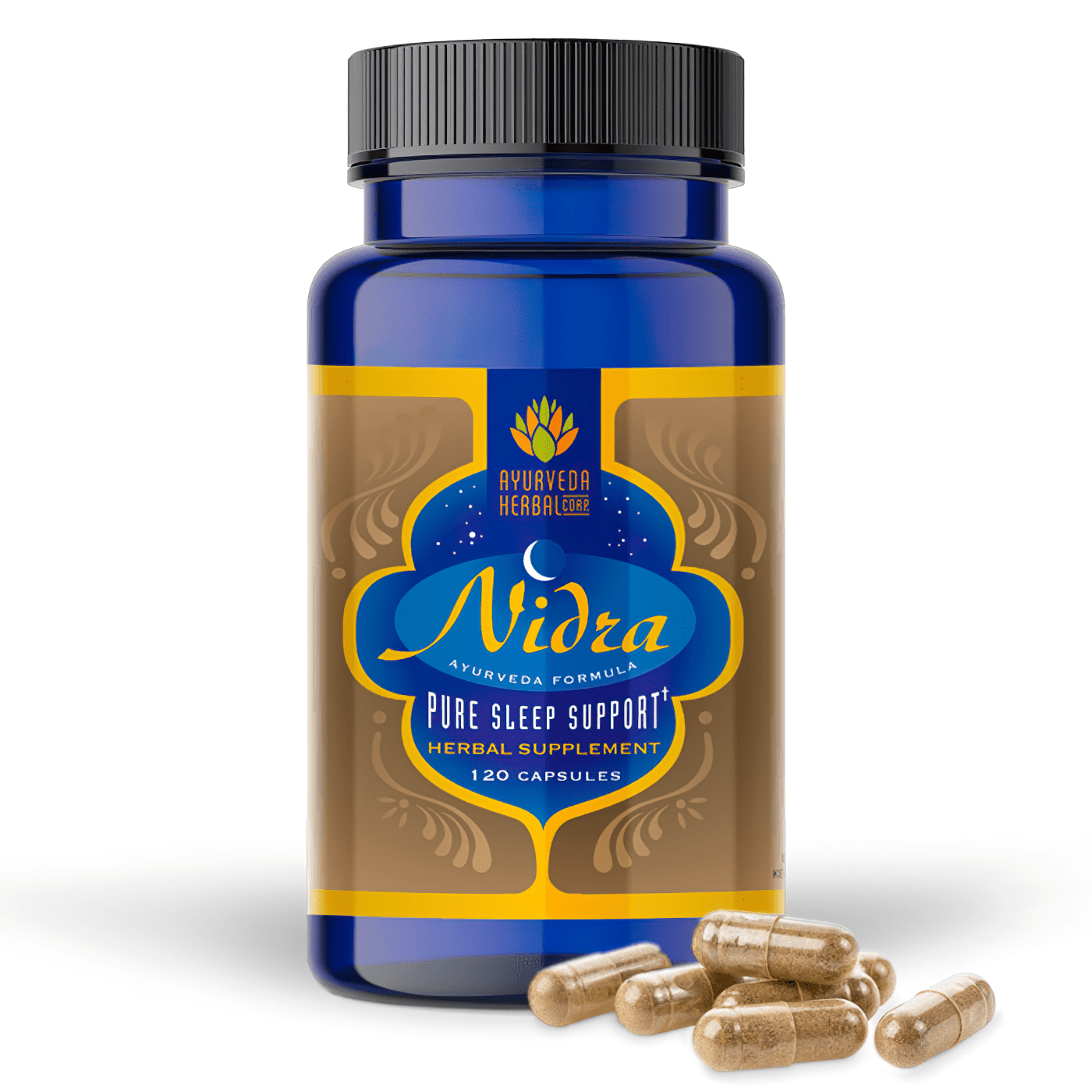 Nidra 100% All-Natural Ayurvedic Herbal Sleep Supplement - Drug Free