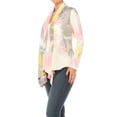 thumbnail image 2 of Women's Printed Open Front Cardigan with Asymmetric Hem Sizes S to 3XL, 2 of 5