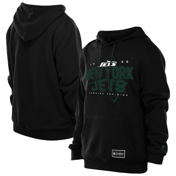 Men's New Era Black New York Jets Combine Authentic Local State Hoodie