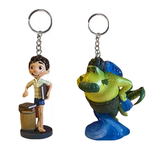 Lorenzo Sea Monster Dad & Luca Boy PVC Key Ring Keychain Ornament Figure Charm New