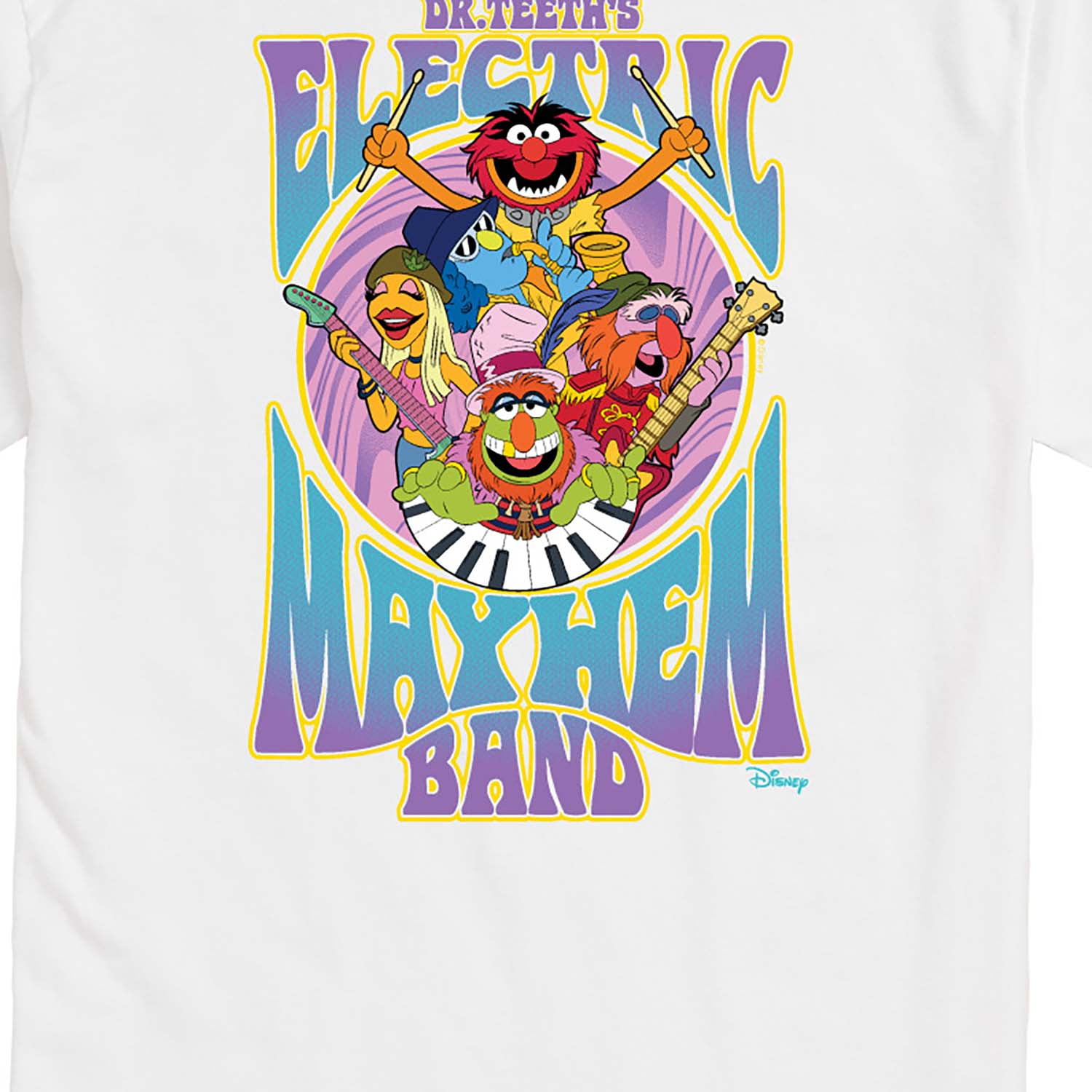 Muppets - T-Shirt Short Dr Sleeve Graphic Mayhem Men\'s Electric Teeth Band 