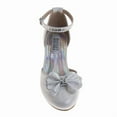 thumbnail image 5 of Badgley Mischka Girls Dress Shoes (Little Kids, Sizes 12–4) , Silver, Size: 13, 5 of 7
