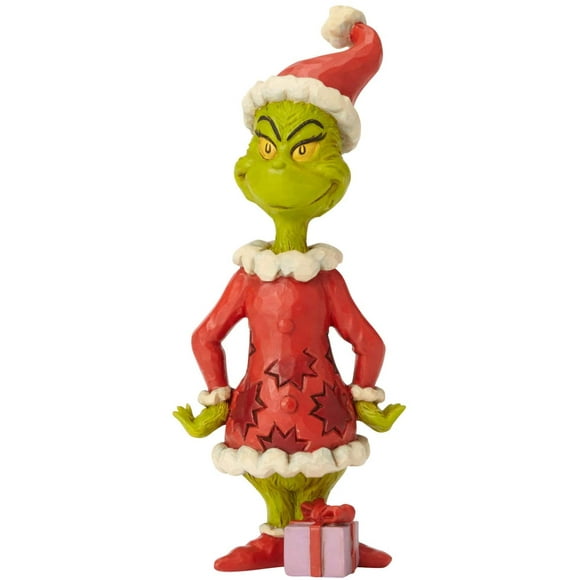 HHHC Dr. Seuss The Grinch by Jim Shore Hands on Hips Figurine, 6.3", Multicolor