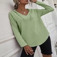 thumbnail image 4 of Relaxed Fit Women‘s Waffle Sweatshirts in Solid Color, 4 of 9