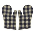 thumbnail image 3 of VHC Brands Cotton Oven Mitt Set of 2, Appliqued, Heat Resistant, Baking Glove Pot Holder, Kitchen Mitts, My Country Collection, 12.5x8, Navy, 3 of 3