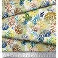 thumbnail image 2 of Soimoi Velvet Fabric Coral Ocean Decor Fabric Printed Yard 58 Inch Wide, 2 of 3