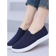thumbnail image 7 of Women's Canvas Slip On Shoes, Classic Low Top Sneakers, Comfortable Casual Loafers, Lightweight Flat Shoes for Daily Walking, 7 of 7
