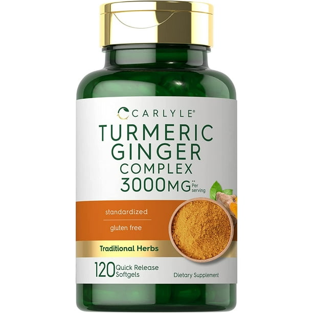 Turmeric Curcumin & Ginger Complex 3000 mg 120 Softgels by
