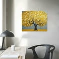 thumbnail image 3 of JEUXUS Thick Textured Gold Tree Oil Paintings Abstract Gold Wall Decor Handmade Paintings 3D Palette Knife Canvas Wall Art for Living Room Elegant Bedroom Decor Large Office Wall Art Wooden 20x16in, 3 of 4