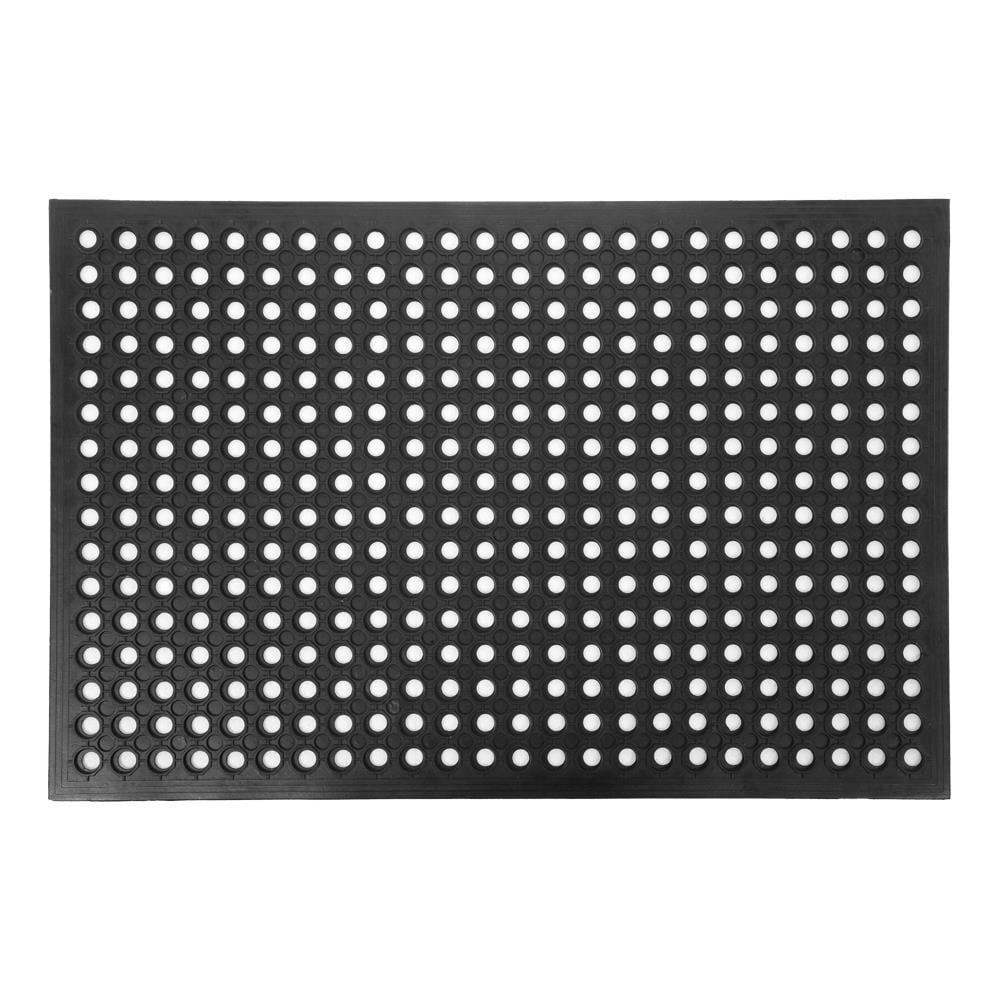 Black Rubber Anti-Fatigue Mat for Indoor/Outdoor Use, 24 x 36 Inches