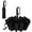 black, variant on Bocaoying Inverted Umbrella with Carabiner Handle, Compact Wind Proof Umbrellas For Rain and Sun Protection, Compact Travel Umbrella for Backpack, Windproof Big Reverse UV Umbrellas, 12 Ribs