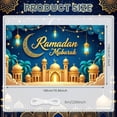 thumbnail image 2 of Golden Calligraphy Ramadan Banner Blue Night Sky Islamic Backdrop Ornate Crescent Moon Illuminated Lanterns Mosque Scene Display for Ramadan Celebration Family Gathering Religious Ceremony, 2 of 3