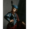 thumbnail image 2 of Cagnacci, Guido 20x24 Black Ornate Wood Framed with Double Matting Museum Art Print Titled - David with the Head of Goliath, 2 of 4