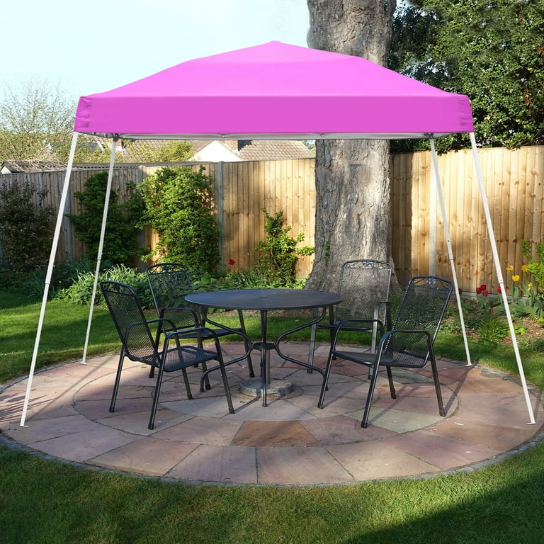 Outdoor Basic 10 x10 Pop Up Canopy Tent Party Wedding Folding Commercial Instant Shelter Sun Shade with Carring Bag Pink
