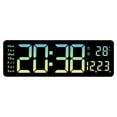 Clock,Large Led Digital Wall Clock Temperature Date Day Display Usb Remote Control By Anikagwuef