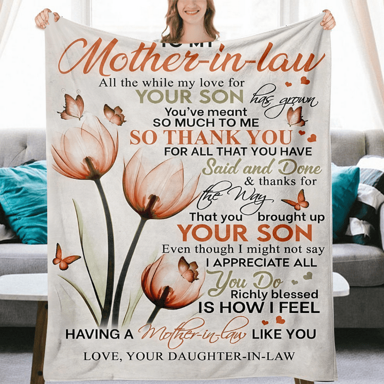 Livhil Mothers Day Gifts for Mom Blanket, I Love You Mom Gifts from Daughter for Mother, Mom Birthday Gifts for Mom, Best Mom Ever Gifts, Throw