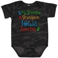 thumbnail image 3 of Inktastic Iowa Grandma Grandpa Loves Me Boys or Girls Baby Bodysuit, 3 of 5