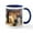 White/Navy Inside, variant on CafePress - Grey Wolf Mugs - 11 oz Ceramic Mug - Novelty Coffee Tea Cup