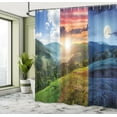 thumbnail image 5 of Ambesonne Apartment Shower Curtain, Mountain Forest View, 69"Wx75"L, Multicolor, 5 of 5