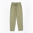 thumbnail image 5 of Women Summer High Waisted Palazzo Pants Wide Leg Long Pant Trousers With Pocket Casual Pants for Women for Work Very Soft Leggings Flare Women Long Sleeve Button down Shirt with Pants Casual Pajama, 5 of 5