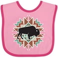 thumbnail image 3 of Inktastic Buffalo Cute Western Pattern Boys or Girls Baby Bib, 3 of 4