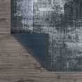 thumbnail image 4 of World Rug Gallery Contemporary Distressed Abstract Machine Washable 7'7"x9'6" Dark Gray Area Rug, 4 of 9