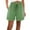 Green, variant on JINMGG Shorts for Women Clearance $5 Women's Summer Casual Loose with Pockets Drawstring Solid Elastic Waist Pants Short Pants Black XL