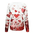 thumbnail image 5 of Viikei Blouses for Women Dressy,Women's Fall and Winter Valentine's Day Print Casual Long Sleeved Round Neck Hooded Sweatshirt Tops Blouse Red XXXXL, 5 of 5