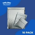 thumbnail image 2 of The Boxery Thermal Bubble Mailer 11” x 15”|Pack of 10 Insulated Metallic Bubble Mailers, Self-Seal Metallic Bubble Envelope, Waterproof Insulated Shipping Envelopes for Food, Cosmetics, 2 of 6