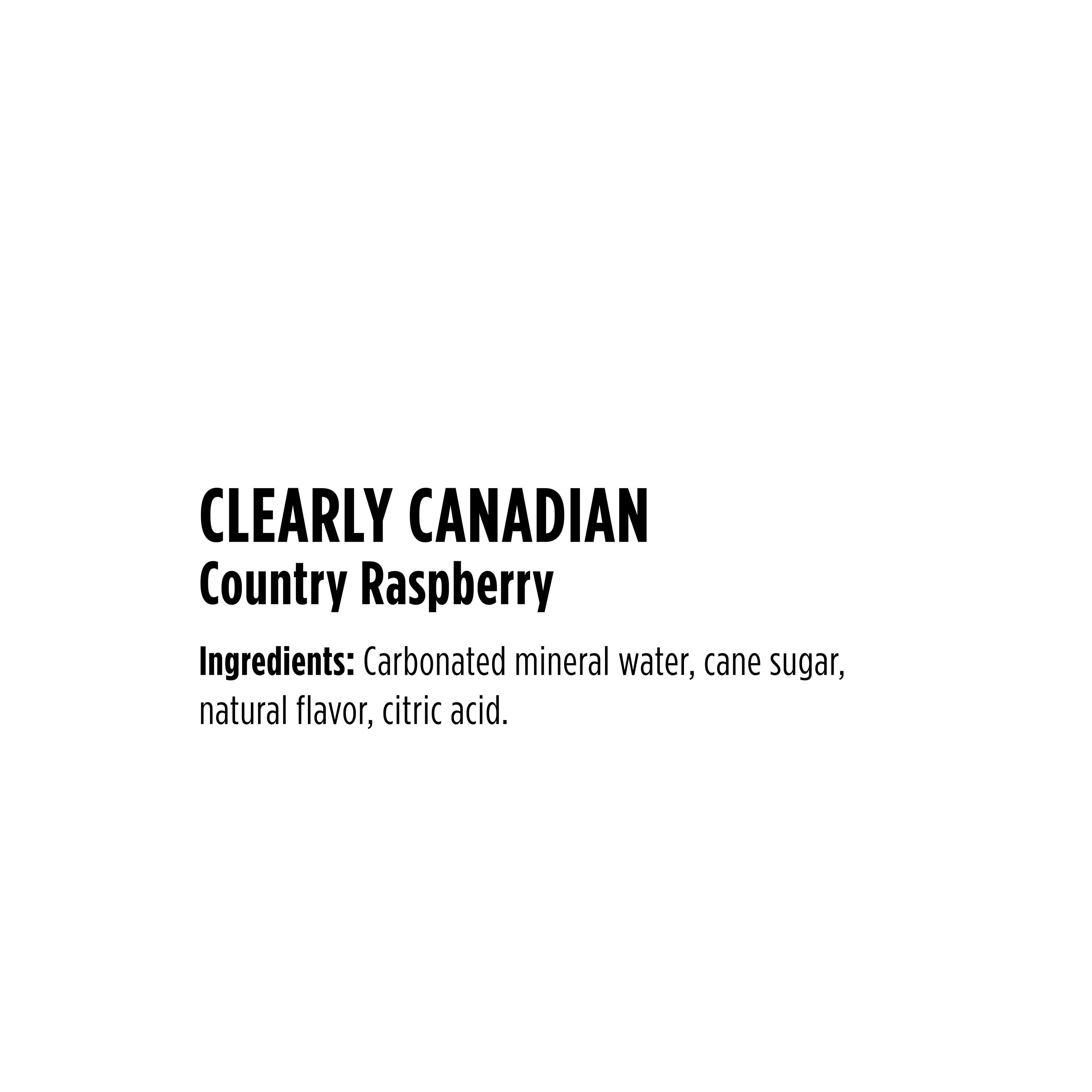 (3 pack) Clearly Canadian, Sparkling Water, Country Raspberry, 11 oz