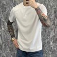 thumbnail image 1 of MYG T-Shirts d'Été pour Hommes Couleur Unie Col Rond Décontracté Simple Polyvalent Basique, 1 of 9