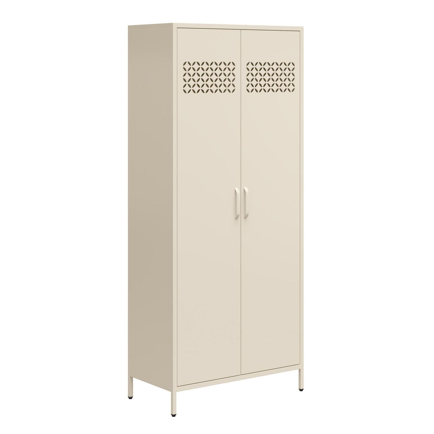 Mr. Kate Annie Tall Metal 2 Door Cabinet, Parchment