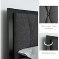 thumbnail image 5 of Queen Size Metal Platform Bed Frame,Fabric Upholstered Button Tufted Headboard& Underbed Storage, No Box Spring Needed, Easy Assembly, Dark Grey, 5 of 7