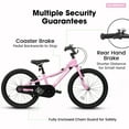thumbnail image 3 of iRerts Kids Bike, 20 Inch Boys Girls Bike for Kids Ages 4-9 Years Old, Children Bicycle with Front V Brake, Rear Holding Brake, Pink, 3 of 5