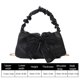 thumbnail image 3 of Gran capacidad para citas, fiestas y días festivos: bolso de hombro de PU con detalle de lazo elegante, color negro y talla única, 3 of 8