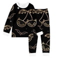 thumbnail image 4 of Miaoju Halloween Pajamas Set for Flower Ghost Print Top and Pant Casual Sleepwear with Pockets Funny Home Clothes 2 Piece Pjs Clothes Set Gifts for, 4 of 4