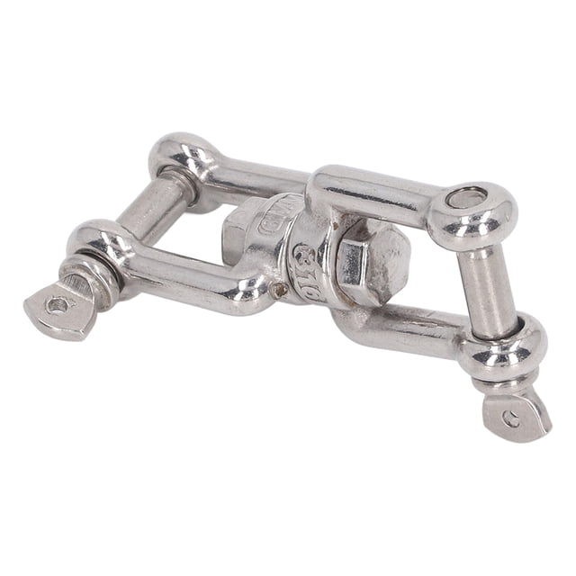 Conector de anclaje de mandíbula Universal a prueba de herrumbre con grillete de doble mandíbula de acero inoxidable 304 para conexión de elevación de hardware de 6mm/0,2 pulgadas