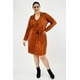 thumbnail image 5 of Vestido de satén plisado Roman Fashion Tallas Extras 12248 Ladrillo naranja oscuro 42, 5 of 7