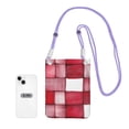 thumbnail image 5 of Multi-Color Cross-Body Handbag 8.27×5.91in Waterproof, Scratch-Resistant And Odor-Free Detachable Shoulder Strap Indianred Checked Hand-Drawn Sketch_2, 5 of 8