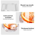thumbnail image 4 of 2 vasos de vidrio, tazas de jugo para el hogar, tazas de té simples para calentar, tazas de bebidas, color transparente, 4 of 5