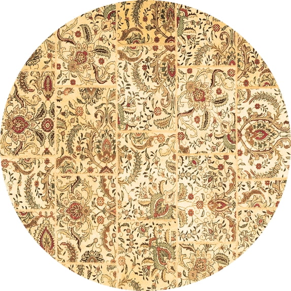 Ahgly Company Indoor Round Persian Brown Traditional Area Rugs, 8' Round
