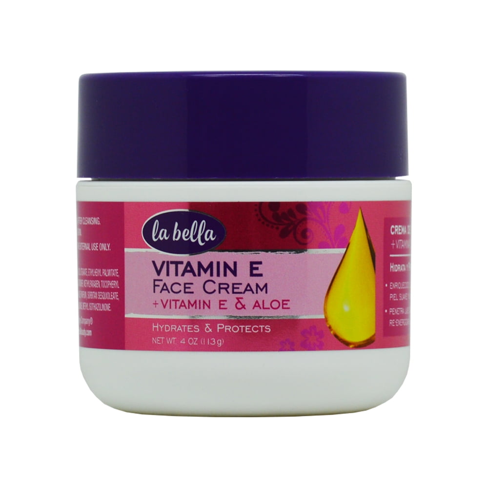 La Bella Vitamin E Cream with Aloe Vera, 4 oz