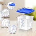 thumbnail image 2 of Food Storage Containers with Lid, Square Clear Commercial Storage Containers with Handle and Scale for Food Storage in Home Kitchen & Dining, 2 of 8