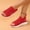 Red, variant on EliteGoogv Womens Mesh Sandals Open Toe Slip On Flat Summer Beach Shoes Sandals For Women Comfortable Walking Shoes Womens Sandals Light Pink US :9