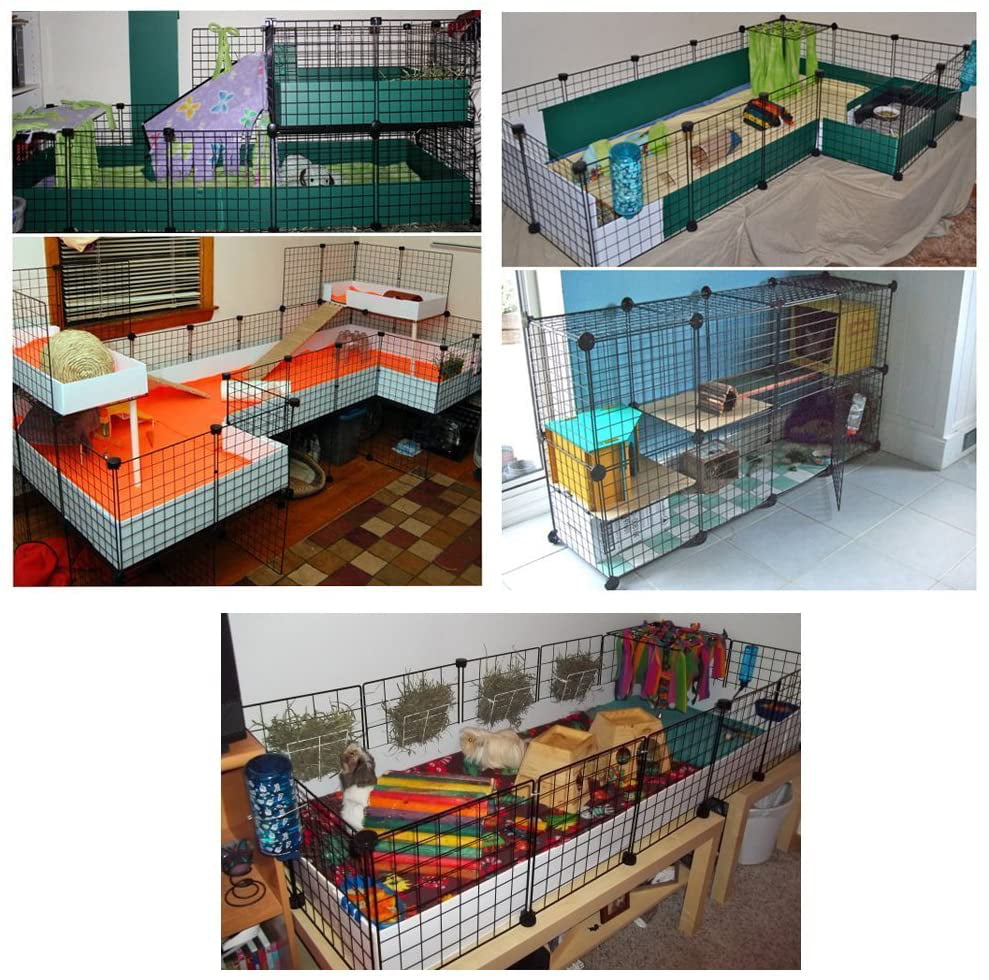 Details about   Modular Cage Hutch Guinea Pig Puppy Dog Rabbit Cat DIY House Metal Cube Shelf 